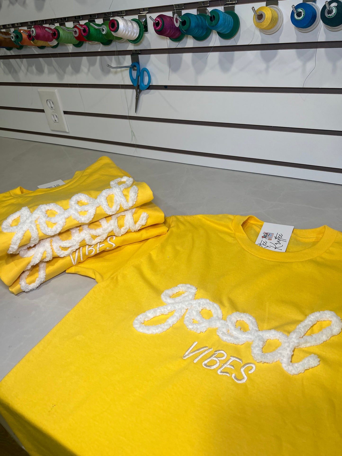 Good Vibes Embroidered T-Shirt